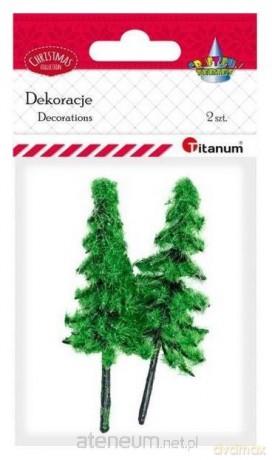 Drzewka plastikowe choinki 2 szt