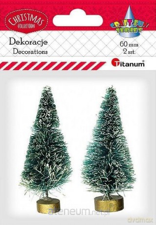 Drzewka plastikowe choinki z podstawką 2 szt