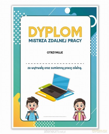 Dyplom A4 mistrza pracy zdalnej 5 szt