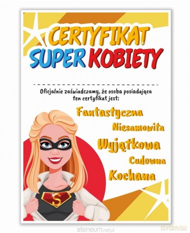 Dyplom A4 Super Kobiety 02 5 szt
