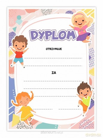 Dyplom A4 uniwersalny - Dzieci 30 szt