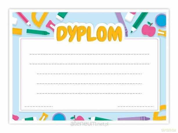 Dyplom A4 uniwersalny - Przybory 10 szt