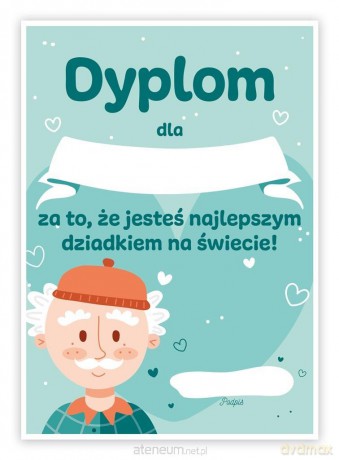 Dyplom A5 Dzień Dziadka certyfikat 10 szt