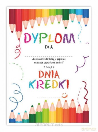 Dyplom A5 Dzień Kredki 5 szt