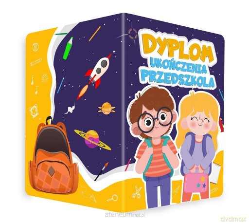 Dyplom A5 składany - Kosmos 10 szt