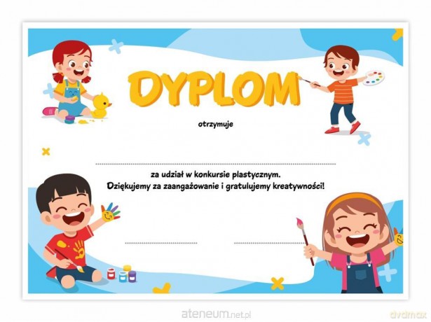 Dyplom konkursowy plastyczny 10 szt