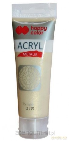 Farba akryl 75ml jasne złoto metalik