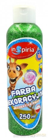Farba dekoracyjna brokat zielona 250 ml