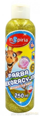 Farba dekoracyjna brokat żółta 250 ml