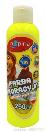 Farba dekoracyjna fluorescencyjna żółta 250 ml