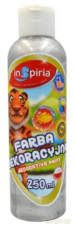 Farba dekoracyjna metaliczna srebrna 250 ml