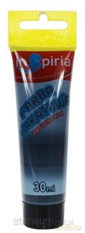 Farba plakatowa w tubie czarna 30 ml (6 szt)