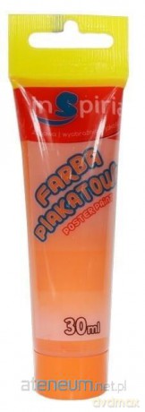 Farba plakatowa w tubie pomarańczowa 30 ml (6 szt)