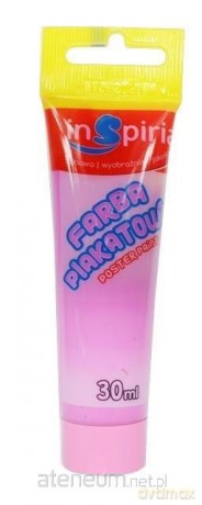 Farba plakatowa w tubie różowa 30 ml (6 szt)