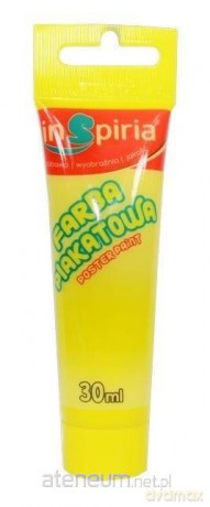Farba plakatowa w tubie żółta 30 ml (6 szt)