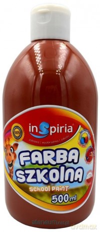 Farba szkolna brązowa 500 ml