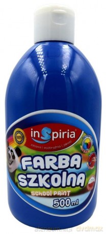 Farba szkolna ciemnoniebieska 500 ml