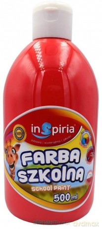 Farba szkolna czerwona 500 ml