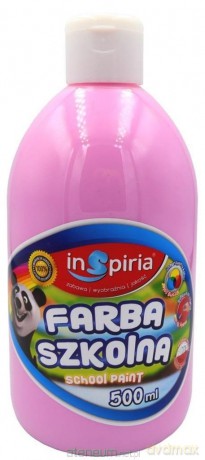 Farba szkolna różowa 500 ml
