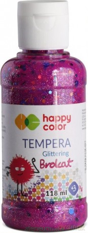 Farba Tempera 118ml brokat różowa