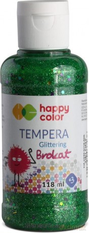 Farba Tempera 118ml brokat zielona