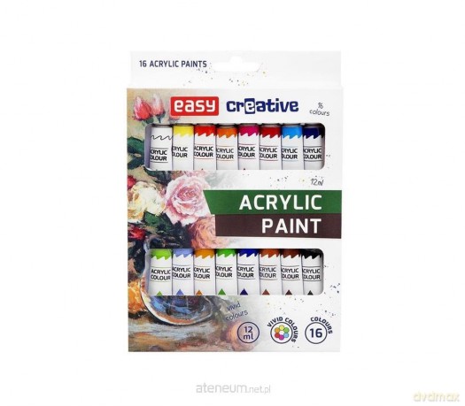 Farby akrylowe 16 kolorów