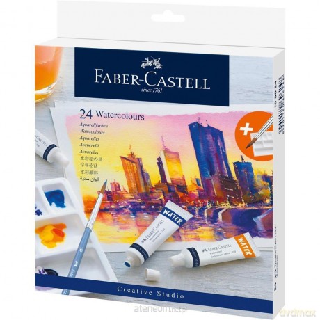 Farby akwarelowe CS w tubkach 24 kolory