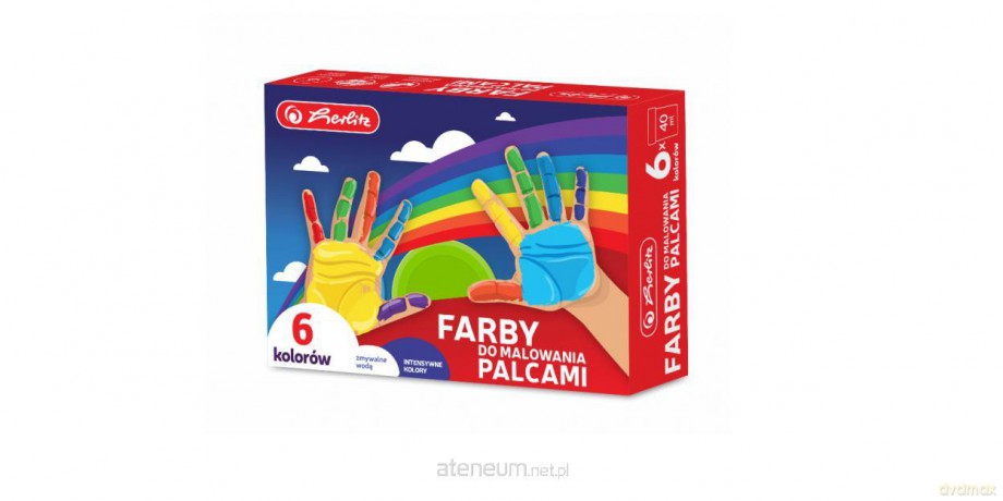 Farby do malowania palcami 6 kolorów x 40 ml