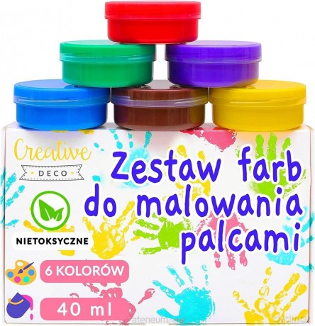 Farby do malowania palcami 6x40 ml