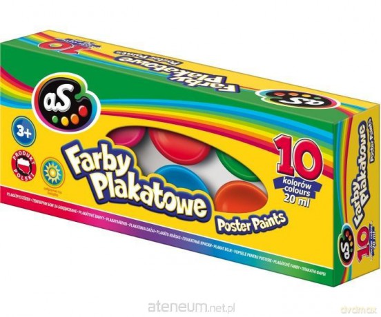 Farby plakatowe 10 kolorów 20 ml