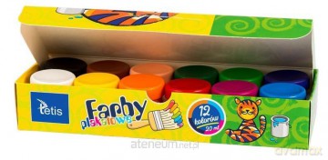 Farby plakatowe 20 ml 12 kolorów KF001-D