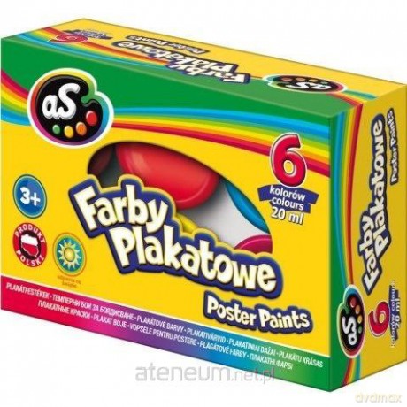 Farby plakatowe 6 kolorów 20 ml