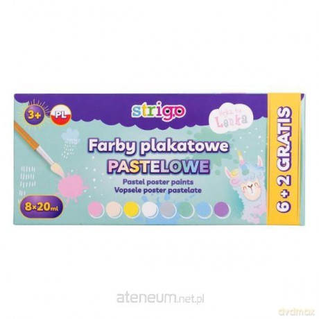 Farby plakatowe 8 kolorów