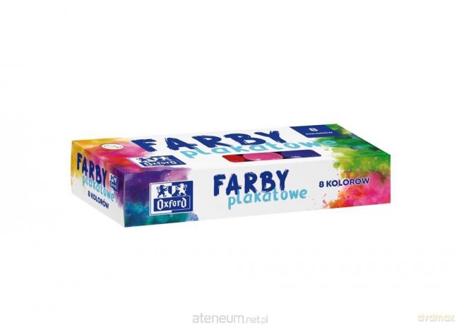 Farby plakatowe Oxford 8 kolorów 20 ml