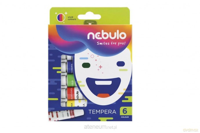 Farby tempera w tubie 6 kolorów