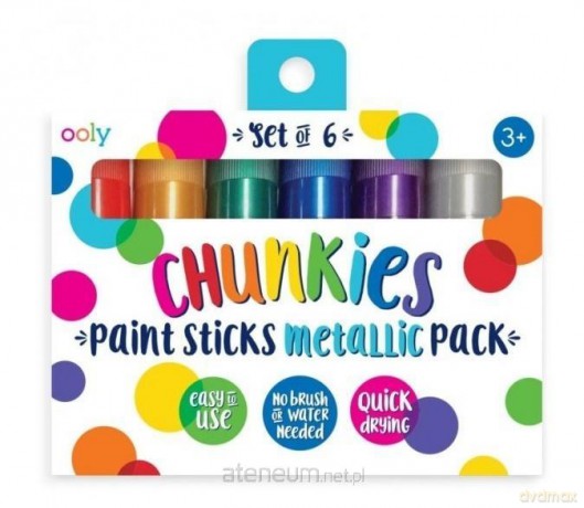Farby w kredce Chunkies Paint Sticks Metallic 6 szt