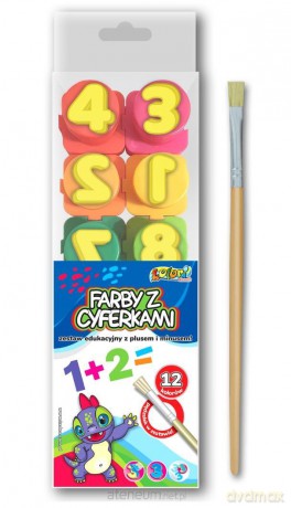 Farby z cyferkami 20 ml Kolori 12 kolorów