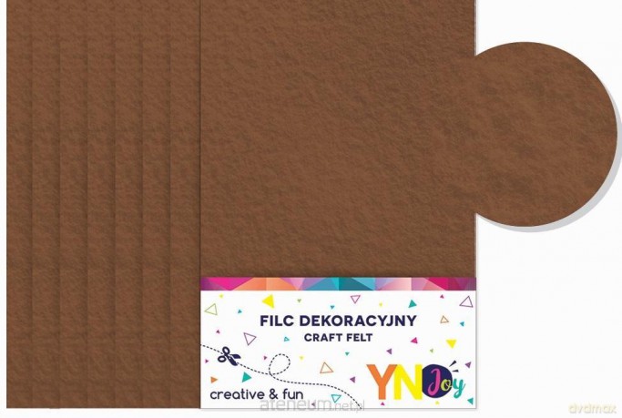 Filc dekoracyjny brązowy YNJ 8 szt