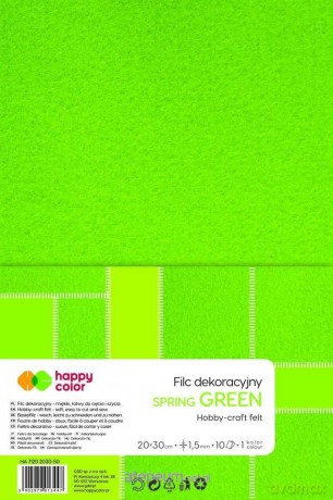 Filc dekoracyjny jasnozielony 10 szt