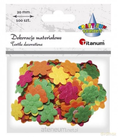 Filcowe kwiatki 20mm mix 100 szt
