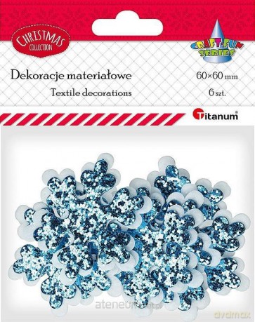 Filcowo-tkaninowe płatki śniegu 6 szt