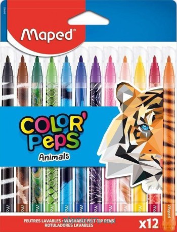 Flamastry Colorpeps Animals 12 kolorów