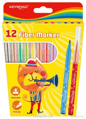 Flamastry Fiber Marker 12sz
