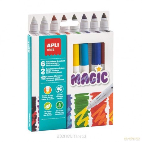 Flamastry Kids magic zmieniające kolor 8 szt MIX