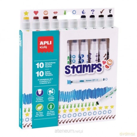 Flamastry Kids stamps 10 szt MIX