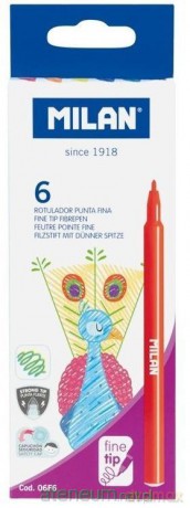 Flamastry okrągłe cienkie 6 kolorów