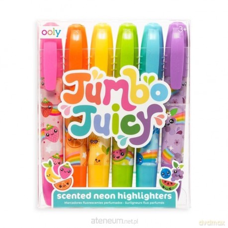 Flamastry pachnące neonowe Jumbo Juicy 6 kolorów