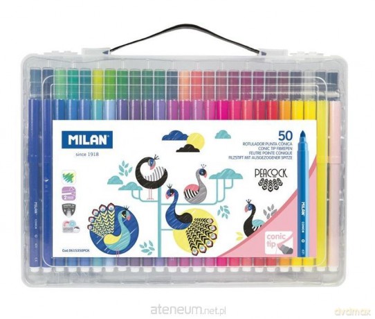 Flamastry Peacock w walizce 50 kolorów