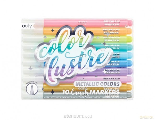 Flamastry pędzelkowe metaliczne Color Lustre 10 szt