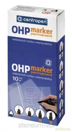 Foliopis OHP Permanent czarny S (10 szt)